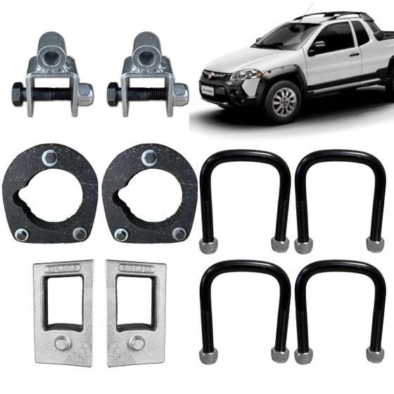 Imagem de Kit Lift Tras/diant E Prol Amortecedor Strada Elevar 4 Cm