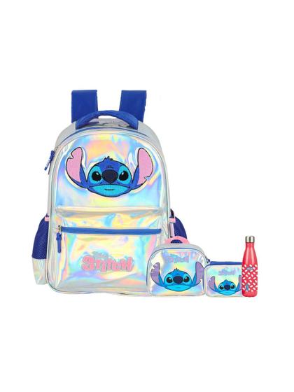 Imagem de Kit Lilo Stitch Mochila Rodas+Lancheira+Estojo+Garrafa