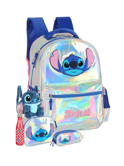 Imagem de Kit Lilo Stitch Mochila Rodas Lancheira Estojo Garrafa P