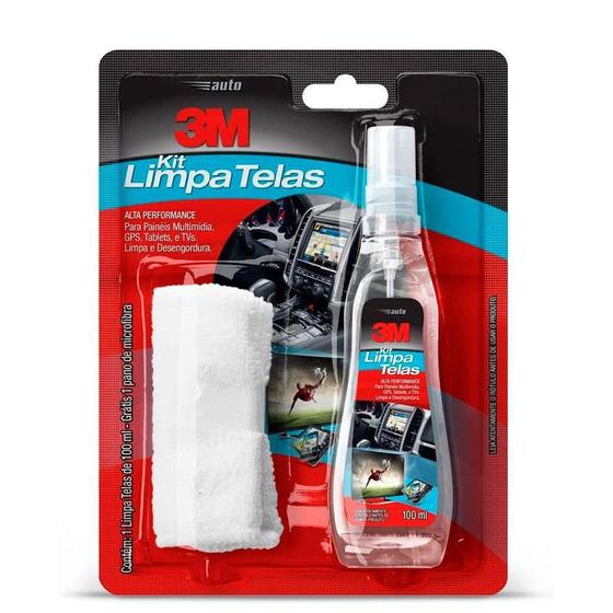 Imagem de Kit Limpa Telas 100Ml Com Flanela 3M Transparente