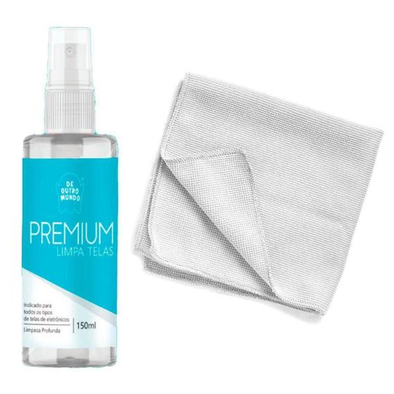 Imagem de Kit Limpa Telas De Outro Mundo 150Ml Com Pano Branco