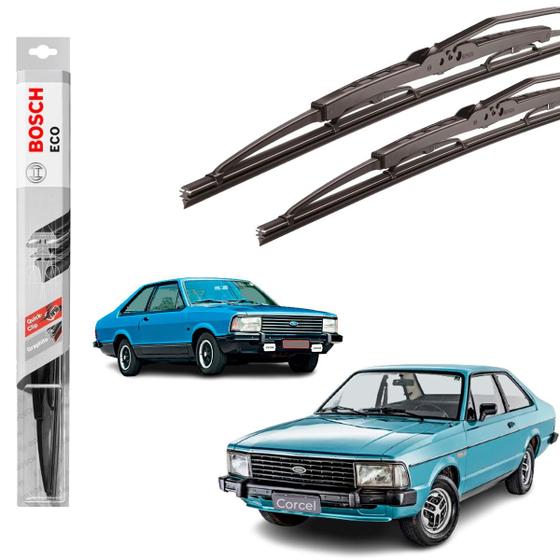 Imagem de Kit Limpador Parabrisa Corcel I e 2 1968 A 1991 Palheta Original Bosch