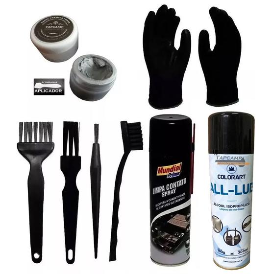 Kit Limpeza Anti Estático Esd Pincel Escova Luva Pasta termica Prata Menor preço em Kit Limpeza Anti Estático Esd Pincel Escova Luva Pasta termica Prata