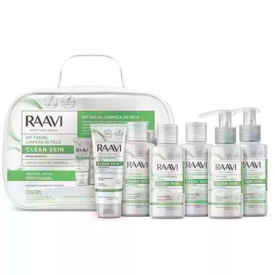 Imagem de Kit Limpeza de Pele Facial Clean Skin 6 Produtos - Raavi