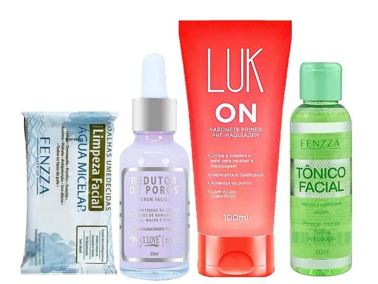 Kit Limpeza de Pele Skin Care Completo com Reduz Cravos Peleo Oleosa