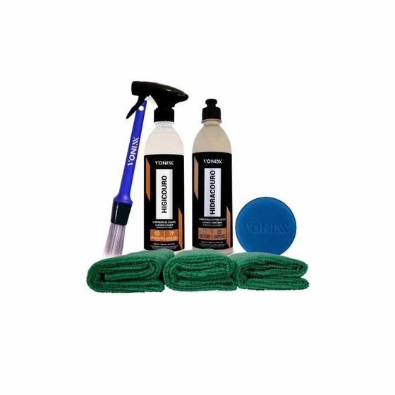 Kit limpeza estofado de couro automotivo Vonixx Menor preço em Kit limpeza estofado de couro automotivo Vonixx