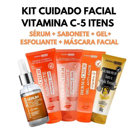 Imagem de Kit Limpeza Facial Clareadora com Vitamina C e Argila Dermachem
