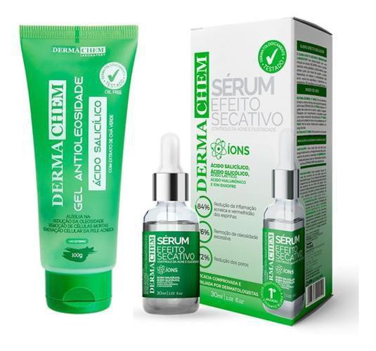 Imagem de Kit Limpeza Pele Serum Secativo Acne + Gel Anti Oleosidade