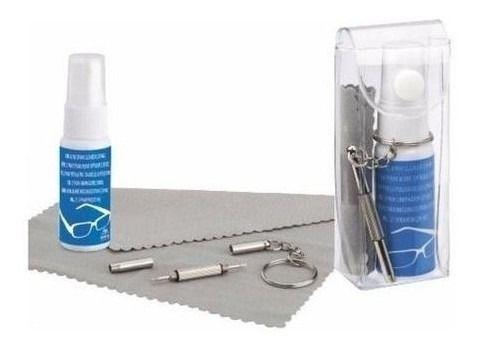Kit Limpeza Restaurador Lente Óculos Chave Flanela Spray Menor preço em Kit Limpeza Restaurador Lente Óculos Chave Flanela Spray