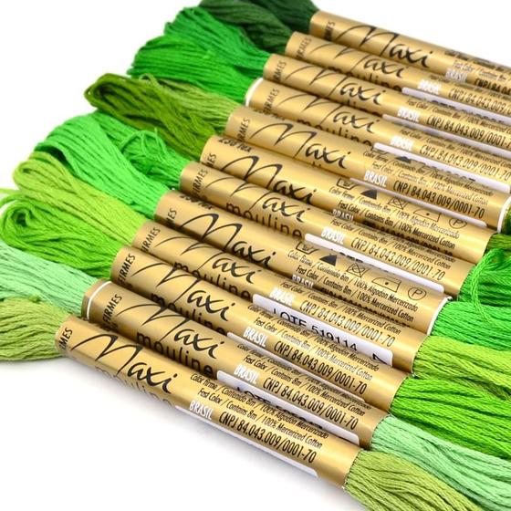 Imagem de Kit Linha Maxi Mouline 12 Cores - Verde