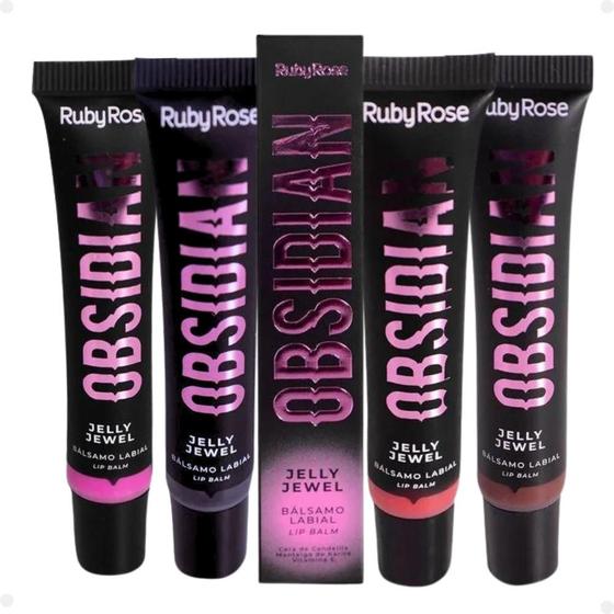 Imagem de Kit Lip Balm Ruby Rose Obsidian Jelly Jewel Com 4 10ml