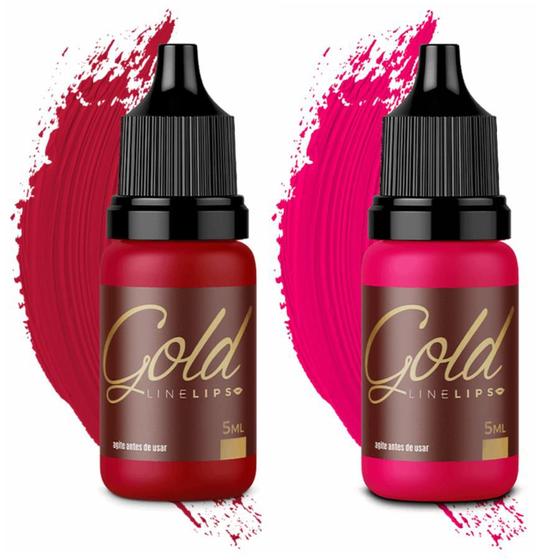 Imagem de Kit Lips Mag Color Gold 5ml - 2 Pigmentos para Micro Labial