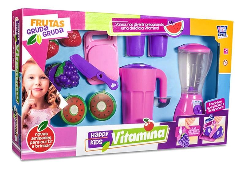 Imagem de Kit Liquidificador Infantil Happy Kids Vitamina - Zuca Toys