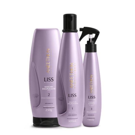 Imagem de Kit Liso Disciplinante Liss System Aneethun Com 3 Produtos
