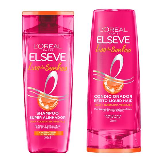 Imagem de Kit Liso dos Sonhos Elseve com 1 Shampoo 200ml Efeito Botox + 1 Condicionador 200ml - L'Oreal Paris