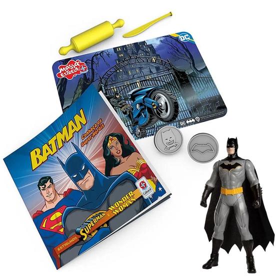 Imagem de Kit Livro Batman + Massinha + Boneco Batman 40Cm