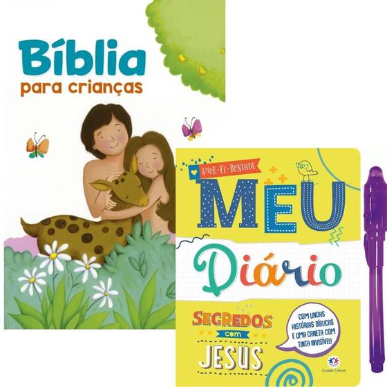 Imagem de Kit Livro Bíblia para crianças + Meu Diário - Segredos com Jesus  Ciranda Cultural