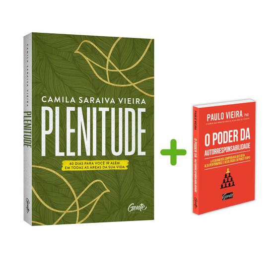 Imagem de Kit Livros, Plenitude, 40 Dias Para Você Ir Além, Camila Saraiva Vieira + O Poder Da Autorresponsabilidade, Livro De Bolso, Paulo Vieira