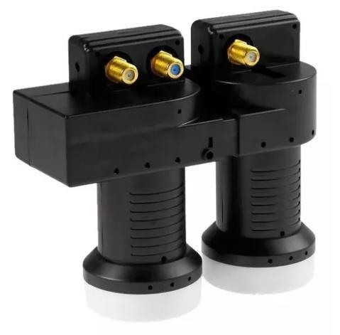 Imagem de Kit Lnb Carona 2x1 Com Regulagem Banda Ku HD 4k Universal ultra 3 saidas 2+1 70W 61W 63W 58W 30W 22W prova de agua!