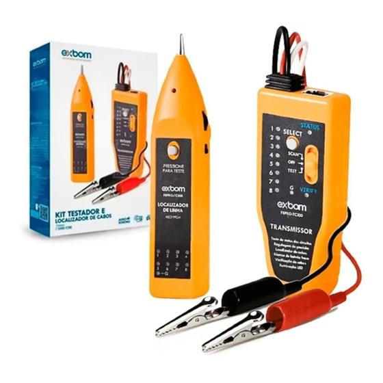 Kit Localizador Testador De Cabos Caneta Indutiva Zumbidor Exbom FEPROTC300 Menor preço em Kit Localizador Testador De Cabos Caneta Indutiva Zumbidor Exbom FEPROTC300