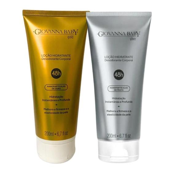 Imagem de Kit Loção Hidratante Giovanna Baby Gold E Silver 200Ml