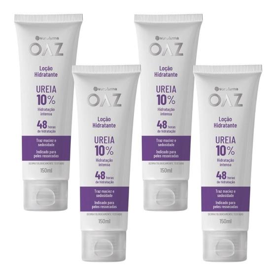 Imagem de Kit Loção Hidratante OAZ Ureia 10% Com 4 Unidades De 150ml Cada