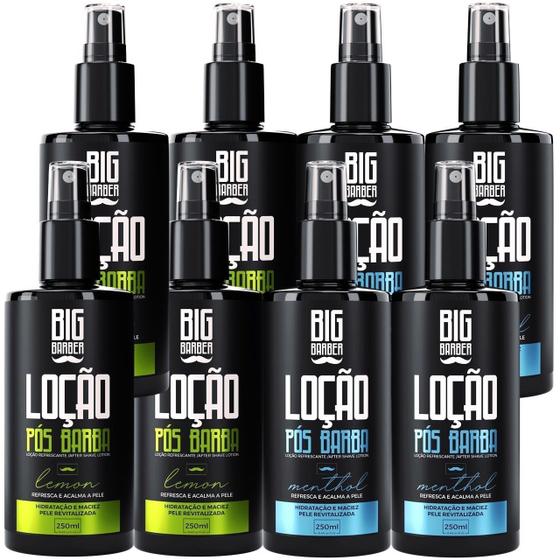 Imagem de Kit Loção Pós Barba Spray Big Barber 250ml Caixa Com 8 Unidades