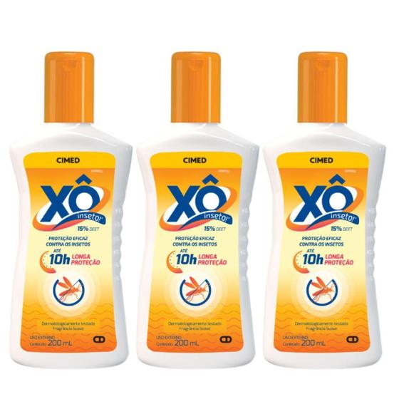 Imagem de Kit Loção Repelente De Insetos Xô Inseto 200Ml C/3