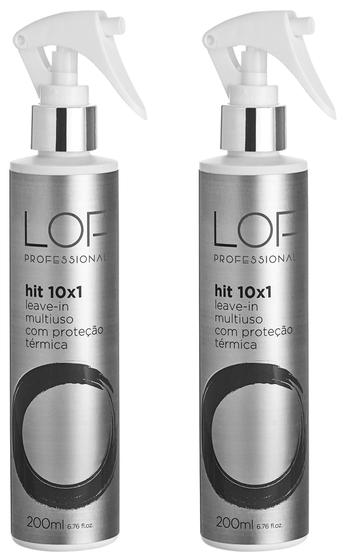 Imagem de KIT LOF 2 Hit 10X1 - Leave-in  com Proteção Térmica 200 ml