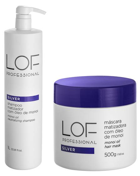 Imagem de Kit LOF Shampoo 1 Litro+ Máscara Matizadora Silver 500g