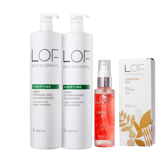 Imagem de Kit Lof Shampoo + Cond. Vegan + Oil Crystal