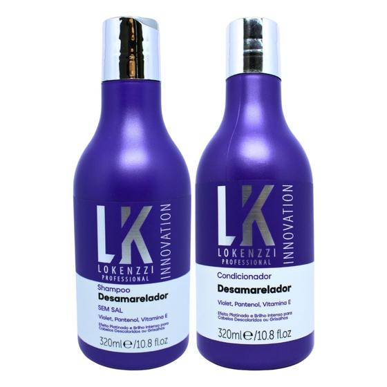 Imagem de Kit Lokenzzi Desamarelador Shampoo e Condicionador 320ml
