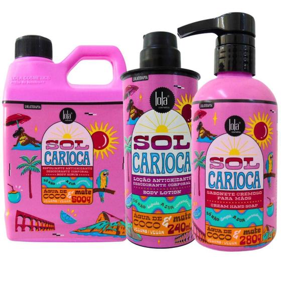 Imagem de Kit Lola Cosmetics Sol Carioca Lolaterapia C/3