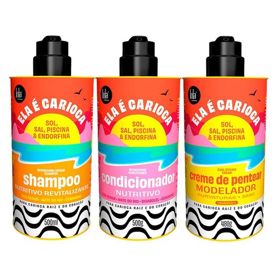 Imagem de Kit Lola Ela é Carioca - Shampoo e Condicionador e Creme De Pentear 3abc