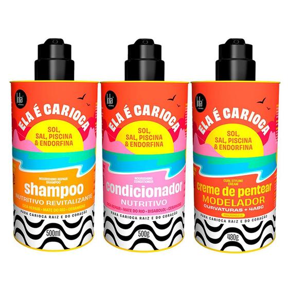 Kit Lola Ela é Carioca - Shampoo e Condicionador e Creme De Pentear ...