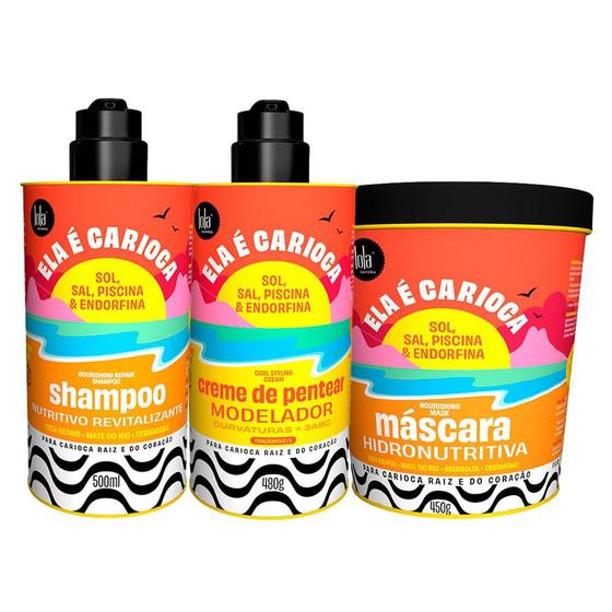 Imagem de Kit Lola Ela é Carioca - Shampoo e Máscara e Creme De Pentear 3abc