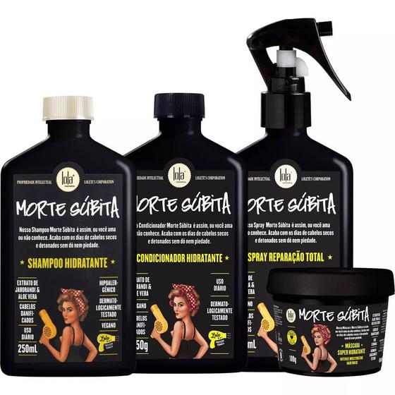 Imagem de Kit Lola Morte Súbita com Shampoo + Condicionador + Spray 250ml + Máscara Capilar 100g