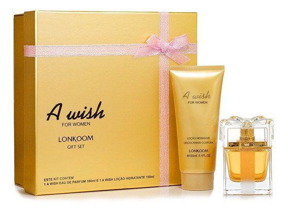 Imagem de Kit lonkoom a wish for women eau de parfum 100ml + loção hidratante 150ml