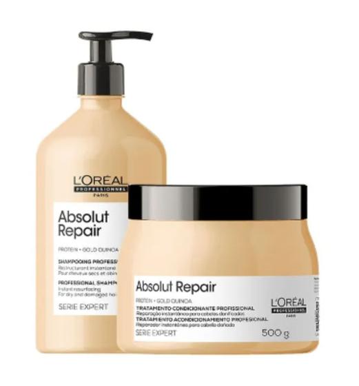 Imagem de Kit Loreal Absolut Repair Gold Quinoa - Sh 750ml+ Masc 500gr