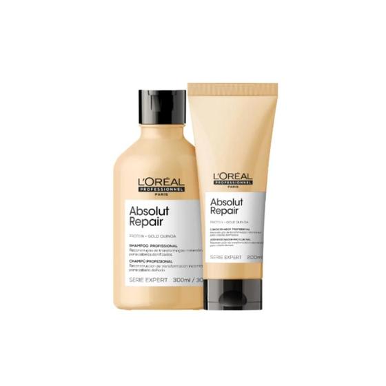 Imagem de Kit loreal absolut repair gold shampoo 300ml e condicionador 200ml