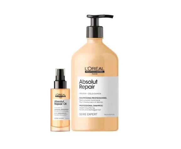 Imagem de Kit LOréal Absolut Repair Sh 750ml + Óleo 10-1 90ml