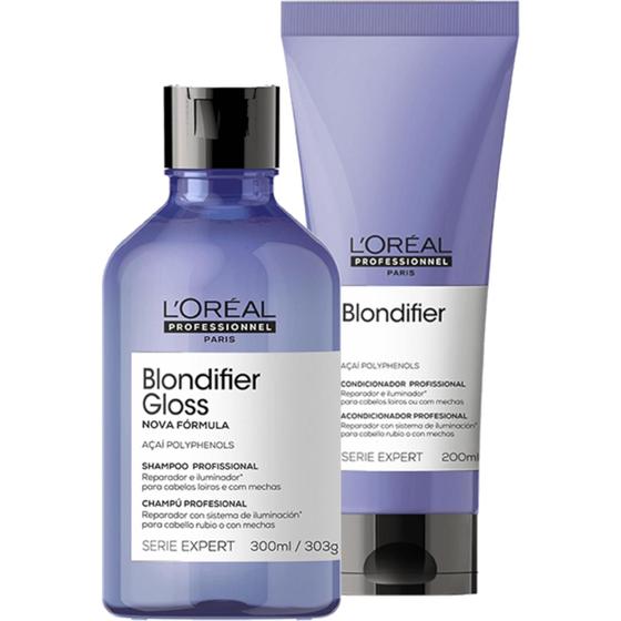 Imagem de Kit Loreal Blondifier Gloss Shampoo e Condicionador