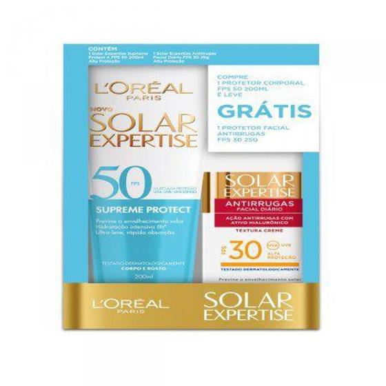 Imagem de Kit Loreal Expertise Corporal Fps 50 200ml+Facial Fps 30 25g - L'Oréal