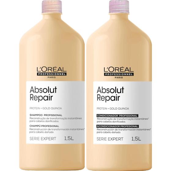 Imagem de Kit Loreal Gold Quinoa Shampoo Condicionador 1500ml