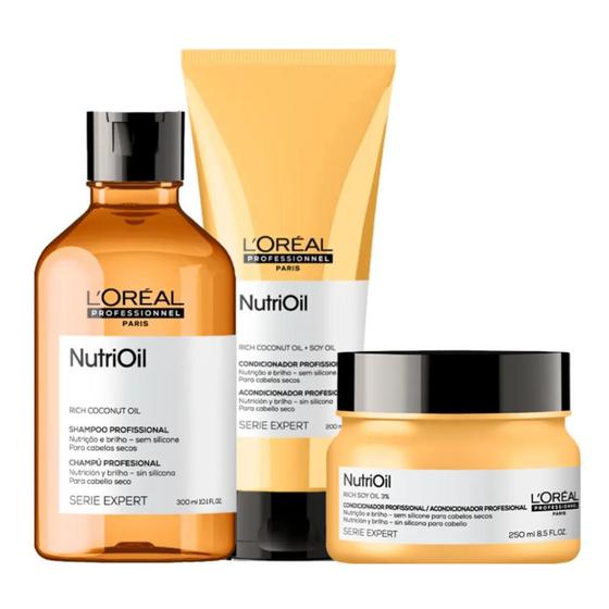 Imagem de Kit loreal nutrioil shampoo 300ml+cond200ml+mascara250gr