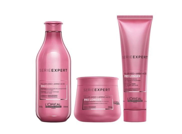 Imagem de Kit LOréal Pro Longer Shampoo 300ml + Máscara 250g + CPP Leave-in 150ml