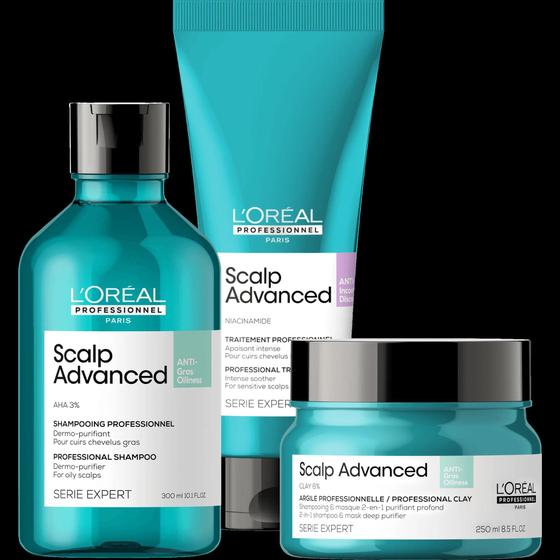 Imagem de Kit Loreal Scalp Advanced Shampoo, Condicionador e Máscara