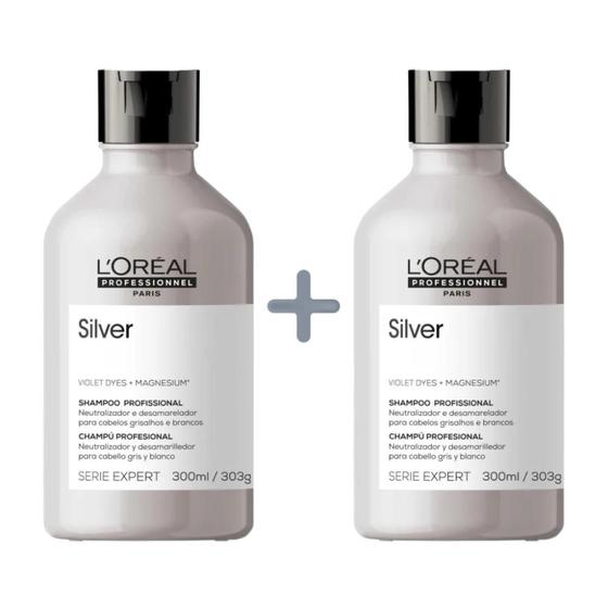 Imagem de Kit loreal silver shampoo 300 ml - 2 x 300ml