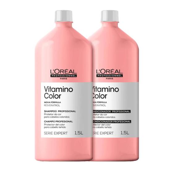 Imagem de Kit loreal vitamino color resveratrol shampoo 1.5l condicionador 1.5l