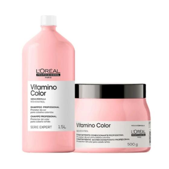 Kit loreal vitamino color resveratrol shampoo 1.5l + mascara 500g Kit de Tratamento para